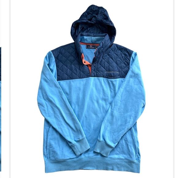 Vineyard Vines Shep & Ian Pullover Shirt Quilted Quarter Button Top - Picture 14 of 15